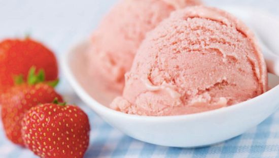 Strawberry and coconut ice-cream recipe