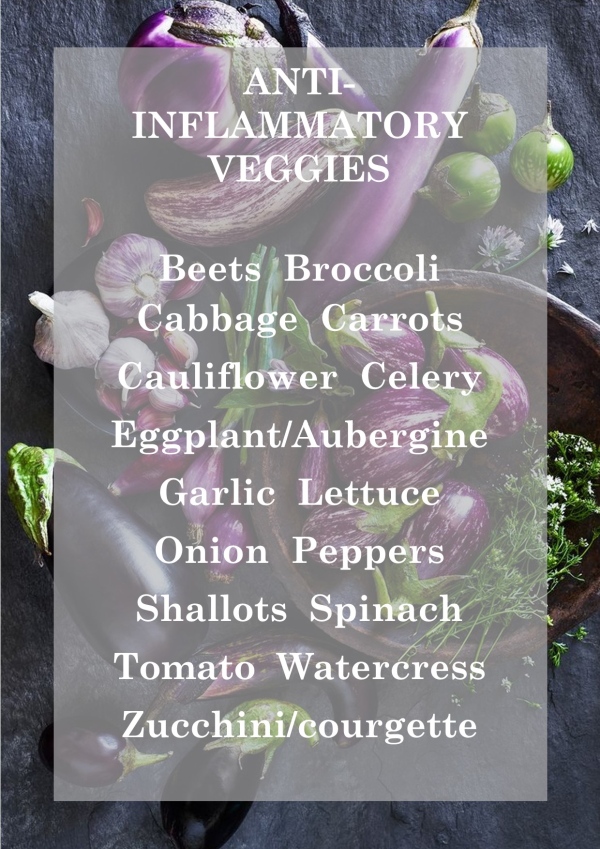 Anti-inflammatory vegetables for an anti-inflammatory diet