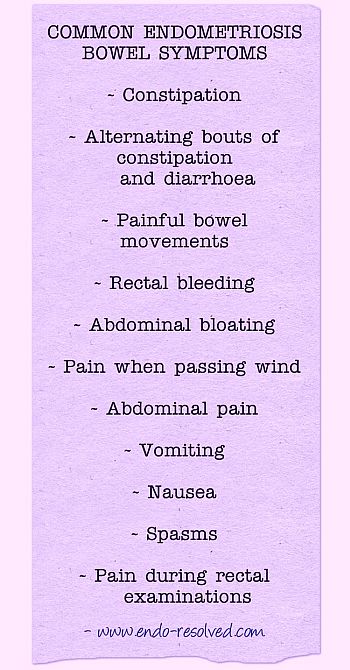 endometriosis bowel symptoms