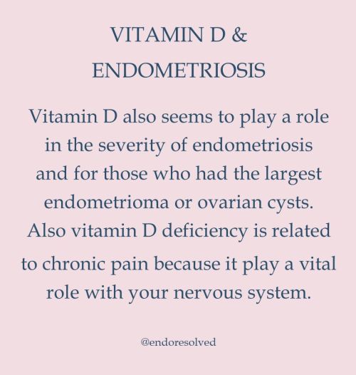 Vitamin D and endometriosis