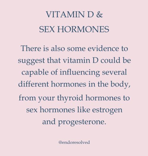Vitamin D and sex hormones