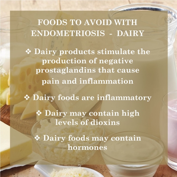 Foods to avoid with endometriosis - dairy