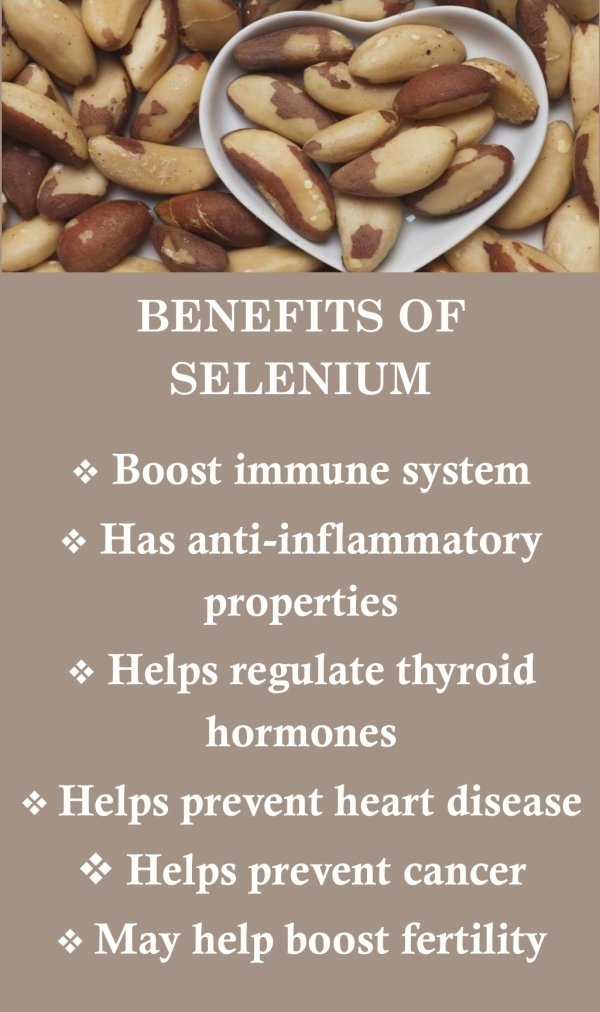 The mineral of selenium an assist endometriosis by reducing inflammation and also supports the immune system