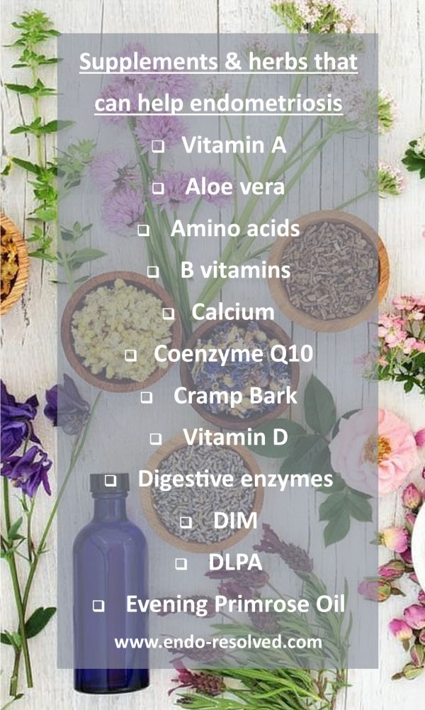 Herbs and supplements that can help endometriosis