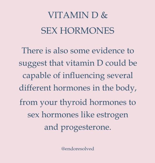 Vitamin D and sex hormones